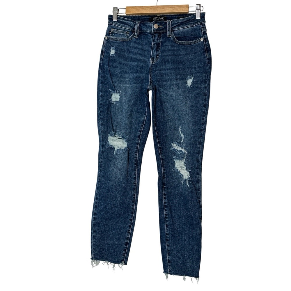 Judy Blue Jeans Women Size 5/27 Blue Relaxed Fit Denim Medium Wash Stretch